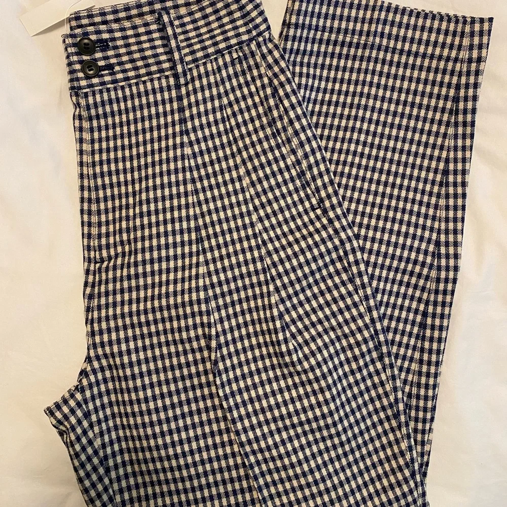 NWT Madewell Pleated Taper Wide-Leg Pants in Houndstooth - Picture 7 of 7